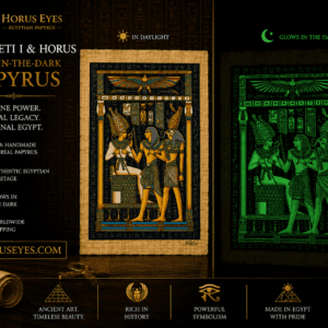 Osiris, Seti I & Horus Glow-in-the-Dark Papyrus